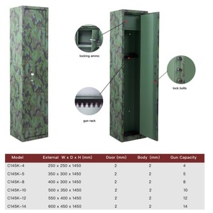 An ninh cao kim loại súng Tủ ngụy trang bề mặt súng an toàn với có thể khóa hộp đạn - Product Image 4