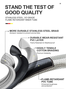 Cuisinière à gaz pour l'extérieur avec tuyau métallique tressé étendu et adaptateur à connexion rapide - Product Image 3