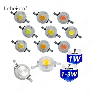 New White Light 2600-12000K High Power LED Lamp Beads 30/33/45 Mil Chip 1w or 1-3w 3.2-3.4v Single Color Highlight Lumen Light