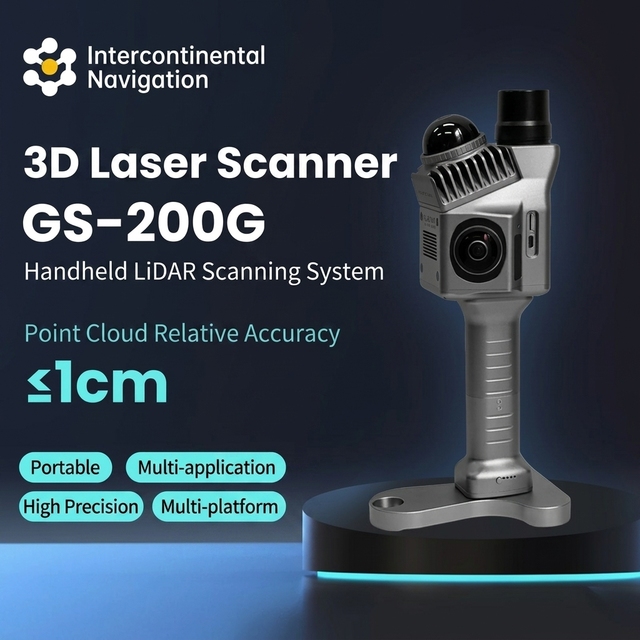 Geosun GS-200G Handheld SLAM 3D LiDAR Scanner with RTK/PPK Livox Mid-360 Real-Time Color Point Cloud for Surveying and Mapping