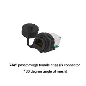 Connecteur de base <span class=keywords><strong>femelle</strong></span> <span class=keywords><strong>RJ45</strong></span> industriel étanche IP68 avec contacts en cuivre et boîtier en nylon pour utilisation extérieure - Product Image 6