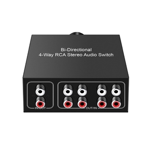 Professional RCA Stereo Switcher <strong>Selector</strong> Box Black Shells Lossless Signal Transmission Video Splitters &amp; Converters - Product Image 1