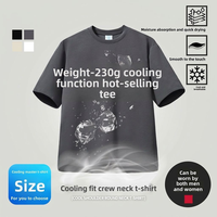 T-shirt unisexe minimaliste en coton 230G à manches courtes, respirant, infroissable, léger et doux pour la détente et le sommeil