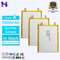 Paket Baterai Sel Lithium Semi-Solid State Kapasitas Tinggi 3500mAh Custom 3.2V 3.6V 3.7V 3.8V 3.85V 4.2V 4.35V 4.4V untuk Laptop