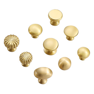 Modern Wardrobe Door Cabinets Round Handle Small Brass <b>pulls</b> Simple Luxury Furniture Handles Drawer Knob - Product Image 4