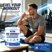 Pabrik OEM Grosir Bubuk Preworkout, Penambah Energi Kesehatan, Pendukung Otot, Penambah Massa, Suplemen Energi Kafein