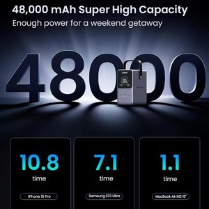 UGREEN 300W 48000mAh Chargeur <span class=keywords><strong>portable</strong></span> à charge rapide, batterie externe 6 en 1, station d'alimentation <span class=keywords><strong>portable</strong></span> avec écran LED pour iPhone Xiaomi - Product Image 3