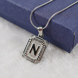 ZOGXIN Gold Plated Letter M Pendant Necklace Snake Chain Men Women Fashion Jewelry Gift - Product Image 4