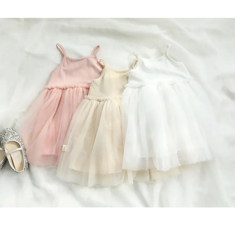 Yoehyaul 1-8T Dây Đeo Màu Rắn Tutu Dresses Cho Cô Gái Trẻ Em Đồng Bằng Ren Màu Hồng Trắng Cô Gái Trẻ Em Vải Tuyn Dresses 3 Để 5 Năm