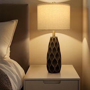 Luminárias de Mesa para Quarto, Lâmpadas Modernas para Mesas de Cabeceira, Luminárias de Mesa Estilo Fazenda para Sala de Estar, Escritório em Casa, Corredores, Brancas - Product Image 2