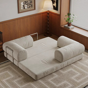 Venta al por mayor de dos plazas plegable futón sofá cama cómodo extensible diseño moderno para sala de estar Hotel dormitorio Metal precio barato - Product Image 3
