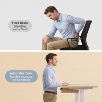 Bureau debout électrique à double moteur, bureau informatique réglable en hauteur avec ou sans tiroir de rangement pour la maison et le bureau