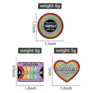 Anda bisa menjadi diri sendiri dengan saya Enamel Pin pelangi LGBTQ Pride bros kerah lencana perhiasan hadiah untuk teman - Product Image 6