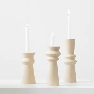 2023 New Spiral Ceramic Candlestick Handicrafts Decorative Ornaments Candle Holder