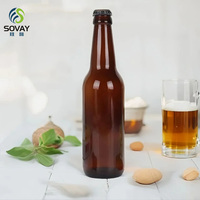 Bouteilles de bière et de soda gonflables en verre résistant à la pression ODM, vertes, 330 ml, pour fabricants de bière