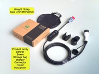 Chargeur EV Portable Type2/GB/T 11kW 16A 380V IP66 Écran Couleur 8 Protections