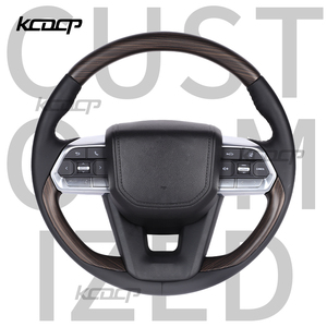 Ajuste para Toyota Land Cruise Toyota Prado LC300 LC200 LC70 FJ70 FJ200 GR LC150 <span class=keywords><strong>2022</strong></span> 2023 2024 Volante de madera de melocotón personalizado - Product Image 1