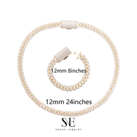Bracelet rappeur bling 12mm pour homme Baguette classique chaîne à maillons cubains Design unique en forme de numéro