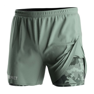 กางเกงเลกกิ้งกีฬาผู้ชายแบบ 2 in 1 คุณภาพดี แห้งเร็ว สำหรับออกกำลังกาย แบรนด์ส่วนตัว พร้อมกางเกงบอร์ดชอร์ตในตัว - Product Image 1