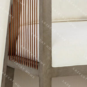 Sillones de madera de roble clásicos de diseño escandinavo, marco de madera contrachapada maciza para muebles del hogar para sala de estar - Product Image 6