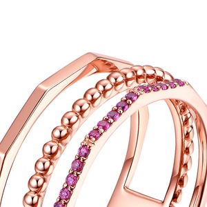 แหวนเงินแท้ 925 ประดับเพชรซิคอนจาก UM Jewelry ดีไซน์โดดเด่น ขัดเงาอย่างประณีต เหมาะสำหรับขายส่ง ของขวัญงานเลี้ยง งานครบรอบ หรืองานแต่งงาน - Product Image 4