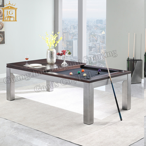 Fusion Tables Mesa de billar de 7 'de acero recubierto de polvo a la venta Mesa de billar de comedor de acero inoxidable cepillado <span class=keywords><strong>en</strong></span> línea - Product Image 5
