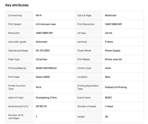 Impresora UV Plana Beric Nueva A5 <span class=keywords><strong>con</strong></span> Cabezal I3200, Efecto de Barniz en Relieve 3D, Pantalla Táctil Inteligente, Máquina de Impresión de Escritorio Portátil, Wi-Fi, 2 Años de Garantía - Product Image 6