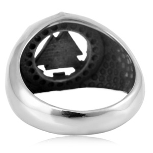 yunnique Norse Mythology Viking Warrior Triangle Symbol <b>Ring</b> Men's Stainless Steel Geometric Design Gift Jewelry - Product Image 4