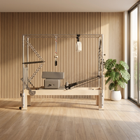 Lit de Pilates multifonctionnel trois-en-un en bois d'érable Cadillac transfrontalier – Équipement de fitness de style loft plat pour l'entraînement du tronc