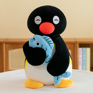 Jouets en <span class=keywords><strong>peluche</strong></span> pingouin mignons, animaux en <span class=keywords><strong>peluche</strong></span> <span class=keywords><strong>Pingu</strong></span> de dessin animé, oreillers de sommeil pour enfants, jouet de machine à griffes Plushine - Product Image 6