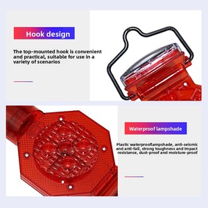 Feu de signalisation routière solaire à <span class=keywords><strong>LED</strong></span> Plum <span class=keywords><strong>pour</strong></span> travaux routiers et garde-corps, avec attraction magnétique et caractéristiques réfléchissantes - Product Image 2