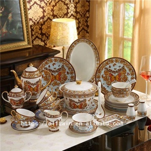 Service de table européen de luxe 58 pièces en porcelaine osseuse - Product Image 1