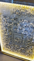 Décoration d'intérieur : Tableau sur toile avec calligraphie islamique 99 Allah, Peinture lumineuse LED diamantée, Affiche musulmane imprimée, Mur de mosquée Ramadan