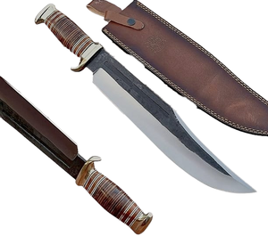 Cuchillo Plegable de Bolsillo de Acero al Carbono de Alta Calidad con Mango de Cuero, Afilado, para Exteriores, Camping, OEM - Product Image 1