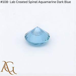 Espinela Cultivada en Laboratorio # 108 Esferas de Espinela Aguamarina Azul Oscuro Creadas en Laboratorio, Material Sintético de Fusión por Llama, Simulación de Materia Prima - Product Image 5