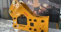 Marteau brise-roche SB81 pour excavatrices (18-26 tonnes) avec accumulateur automatique, garantie 1 an, 1868 kg, jaune, construction et exploitation minière