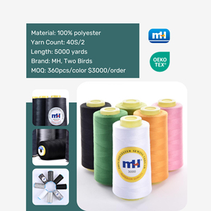 Toptan 100% eğirilmiş Polyester dikiş iplik 40/2 3000yds için fabrika doğrudan ODM konfeksiyon dikiş Hilo De Costura Hilo De Coser - Product Image 2