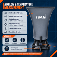 Détecteur de débit d'air pour l'équilibrage des systèmes CVC - Instrument de test de ventilation et capteur de débit pour hotte d'extraction