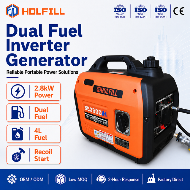 Factory Direct 2.8kW 3500iH Dual Fuel Inverter Generator LPG Petrol 230V for Camping Power
