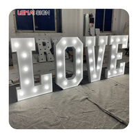Best-seller 4-foot Love LED Light Sous-titres 3-foot Digital Logo Wedding Retro Marquis Couple Party Props Luminous Characters