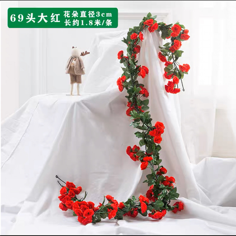 69 roses françaises (rouge profond) - 1 design chiffré haut de gamme