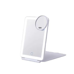<span class=keywords><strong>Miroir</strong></span> de maquillage de voyage à LED 3 couleurs Modes d'éclairage USB rechargeable <span class=keywords><strong>Miroir</strong></span> cosmétique de table portable à écran tactile pour le voyage - Product Image 6
