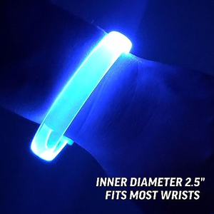 กำไลข้อมือ LED โลโก้แบบกำหนดเอง กำไลเรืองแสงในที่มืด สำหรับงานปาร์ตี้นีออน ของชำร่วยงานปาร์ตี้แบบมีไฟ - Product Image 3