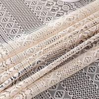 Nappe en macramé bohème en dentelle ajourée au crochet, anti-poussière, pour salon, meuble TV, nappe rectangulaire pour table basse