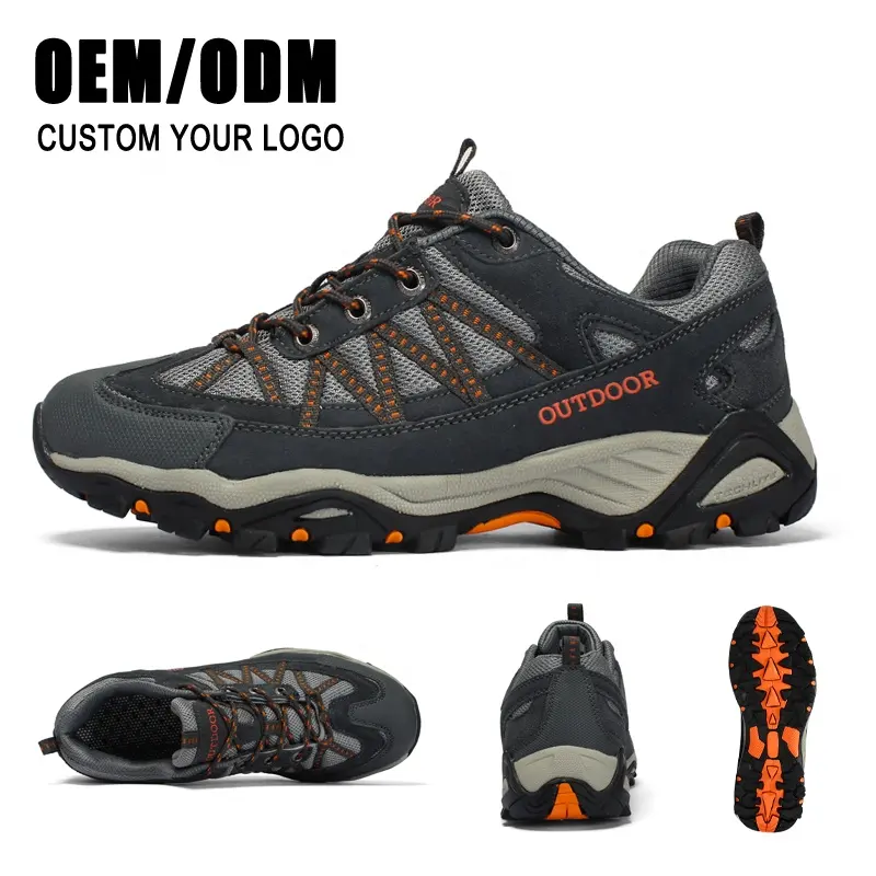 Factory Price Unisex Waterproof Shoes Men Wholesale Custom Outdoor Sport Anti Slip Hiking Climbing Trekking Women Men Shoes