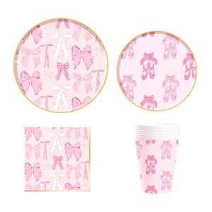 Articles de fête DAMAI sur le thème du ballet, décorations d'anniversaire pour filles, décorations de fête prénatale sur le thème de la ballerine - Product Image 3