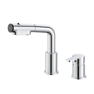 Grifo de Lavabo de Alta Calidad para Hotel Moderno, Ajustable en Altura, de 2 Orificios, Extraíble, Mezclador de Agua Fría/Caliente - Product Image 2