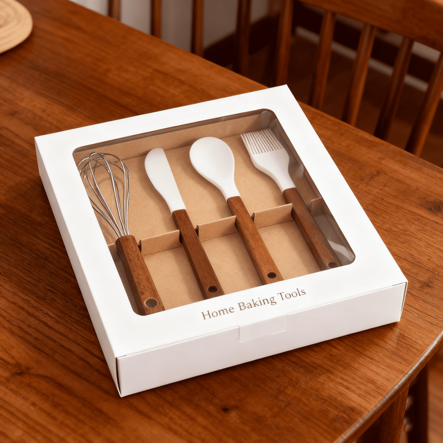 Food Grade Silicone Rubber Spatula Set Non-Stick Spatula Scraper Whisk Kitchen Gadgets for Baking & Pastry Tools