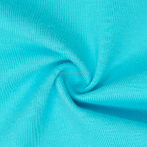 YDD2018A# 220gsm <strong>Cotton</strong> Jersey <strong>Fabric</strong> 5% Elastic Lightweight Rib Weft Knit Plain <strong>Dyed</strong> Combed <strong>Yarn</strong> for Boys Girls Stretch Feature - Product Image 1