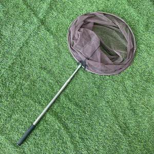 Épuisettes de pêche pliables en alliage d'aluminium avec filet en caoutchouc et sac de rangement, nœud simple, haute qualité pour la pêche à la carpe et au poisson-chat - Product Image 1